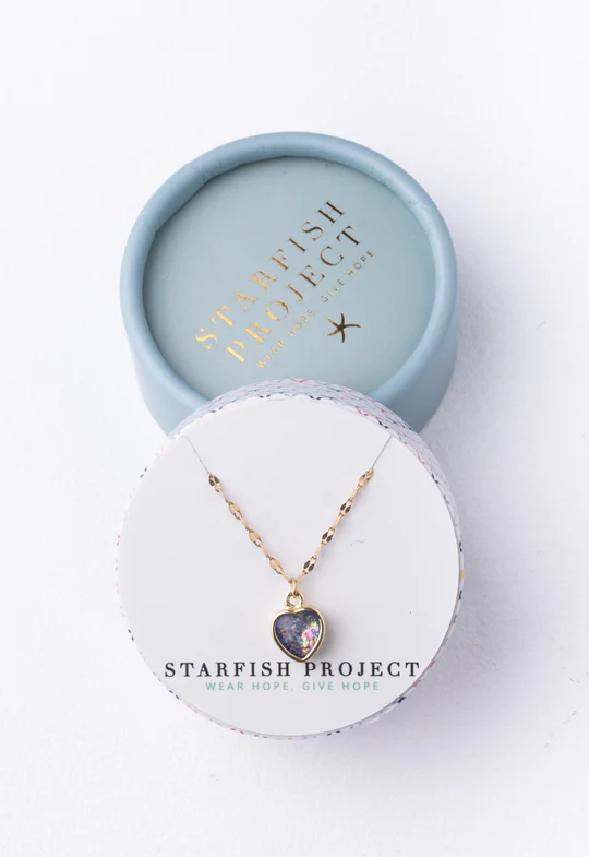 Blue Heart Halskette Starfish Project, Inc