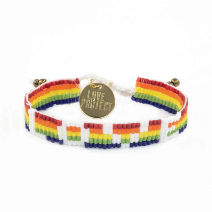 New Arrival -Seed Bead LOVE Bracelet - Rainbow Love Is Project
